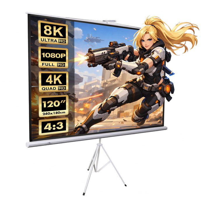 Projectiescherm op standaard 120" 4:3 240x180 Maclean MC-608
