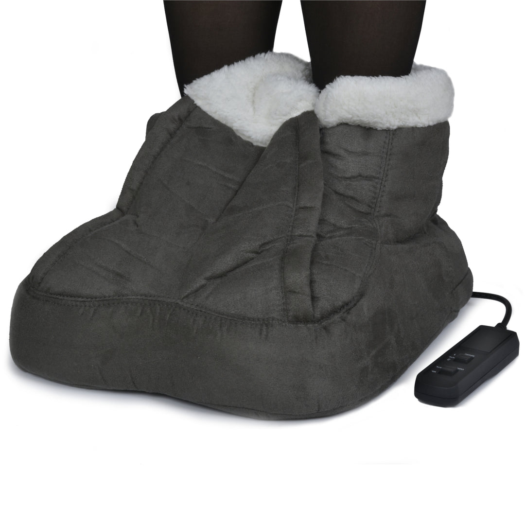 Chauffe-pieds électrique chauffant Chaussure Pieds de massage Chauffage Molleton doux
