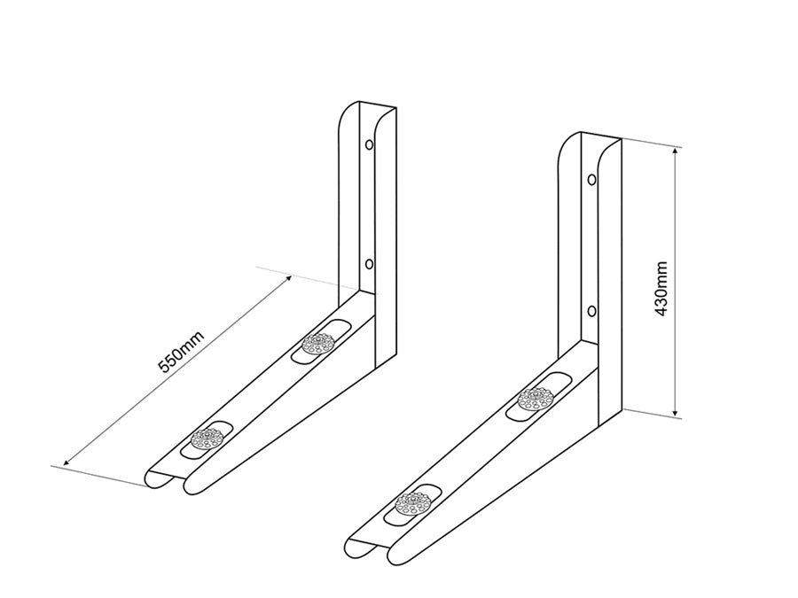 Support pliable pour climatiseur à charge maximale de 200kg Maclean MC-624