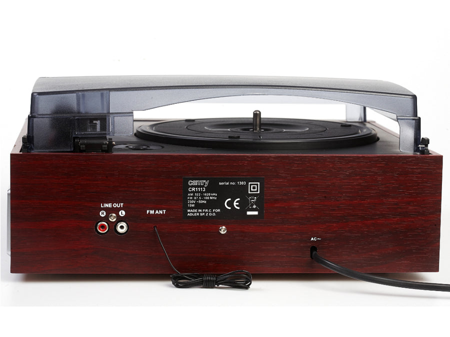 Gramophone + Radio FM CAMRY Classic Retro Style HOME AUDIO Platine vinyle 3 vitesses