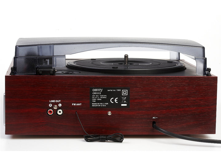 Gramophone + Radio FM CAMRY Classic Retro Style HOME AUDIO Platine vinyle 3 vitesses