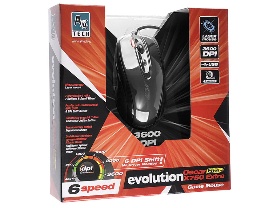 Souris filaire gaming Laser Evo XGame Oscar X750 A4Tech