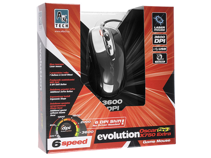Souris filaire gaming Laser Evo XGame Oscar X750 A4Tech