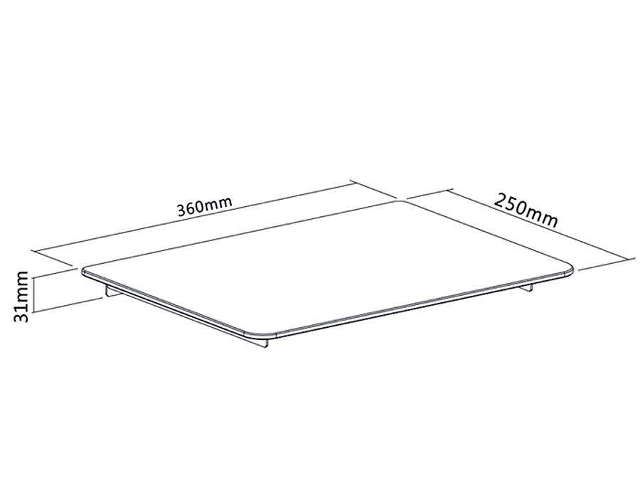 Support étagère pour équipement RTV DVD en verre max 8 kg Maclean MC-629