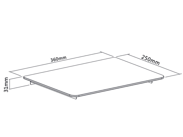 Support étagère pour équipement RTV DVD en verre max 8 kg Maclean MC-629