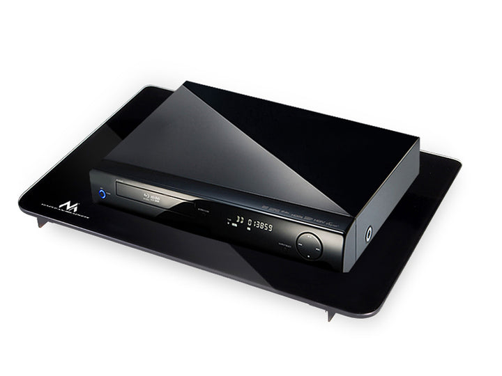 Support étagère pour équipement RTV DVD en verre max 8 kg Maclean MC-629