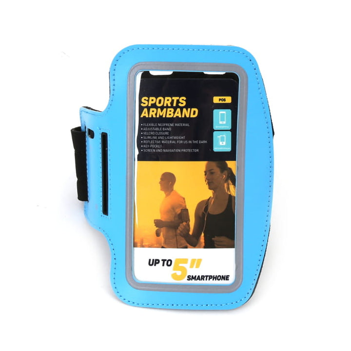 5'' Smartphonehoesje met bandje Blauw Platinet 42054