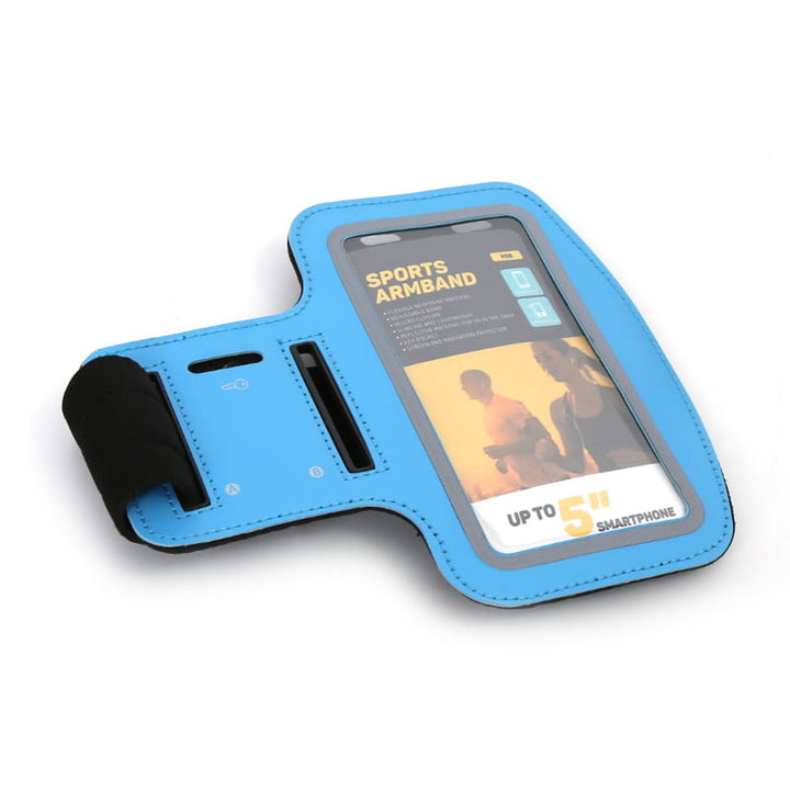 5'' Smartphonehoesje met bandje Blauw Platinet 42054