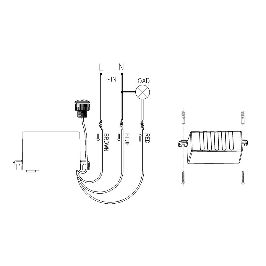 Capteur crépusculaire Maclean, avec sonde externe, max. 2300W, MCE34