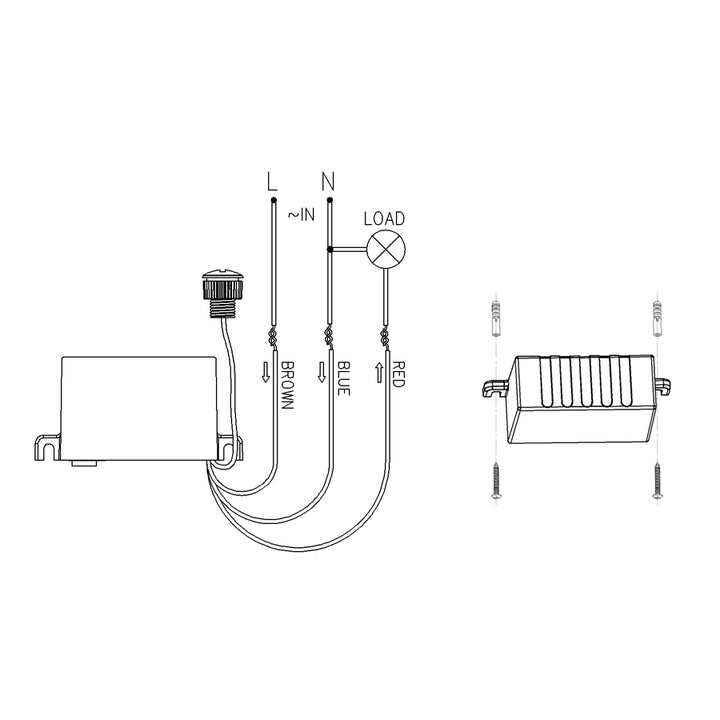 Capteur crépusculaire Maclean, avec sonde externe, max. 2300W, MCE34