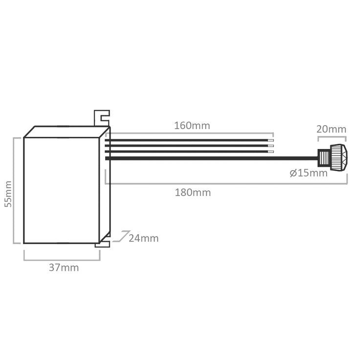 Capteur crépusculaire Maclean, avec sonde externe, max. 2300W, MCE34