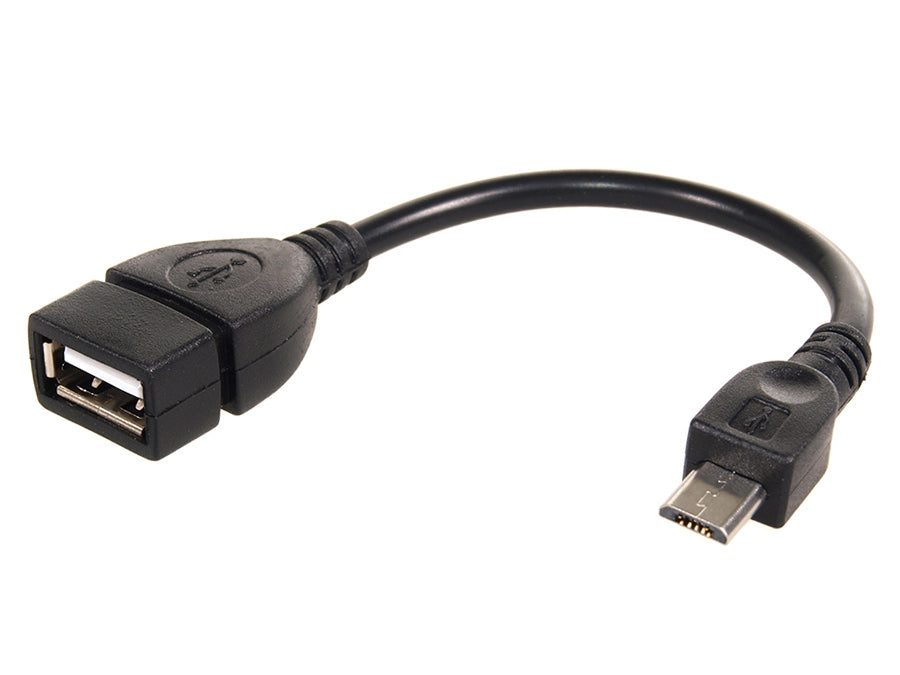 USB 2.0 OTG-kabel - zwarte micro-adapter Maclean MCTV-696