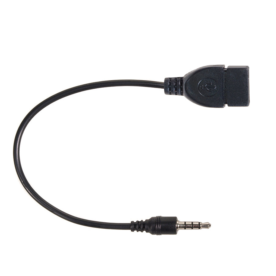 3,5 mm OTG AUX jack kabel zwart 23 cm Maclean MCTV-693