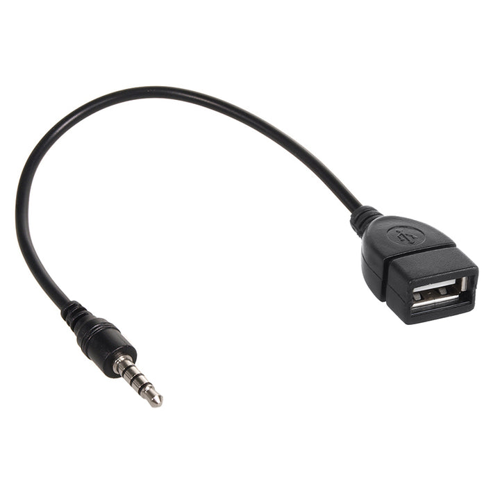 3,5 mm OTG AUX jack kabel zwart 23 cm Maclean MCTV-693