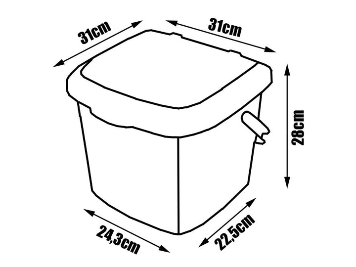 Visserskruk met 15,5L Branq Max emmer. belasting 130 kg