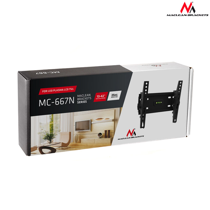 Verstelbare TV-muurbeugel 23-42" maximale belasting 30 kg Maclean MC-667