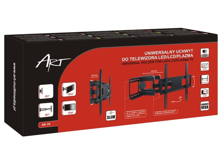 Armsteun voor LED/LCD/Plasma TV 23-55" 45kg AR-70 Art
