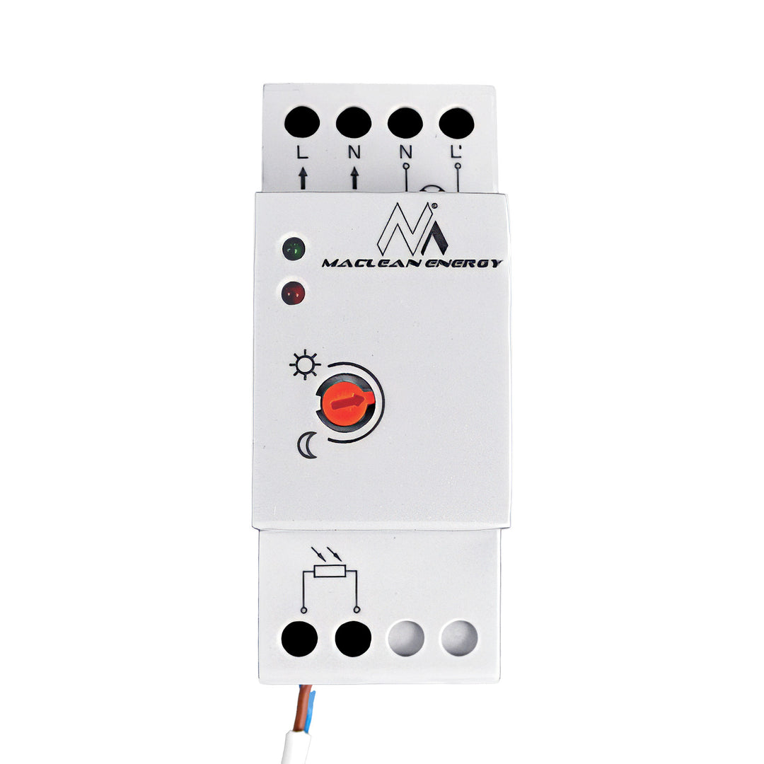 DIN-rail schemerschakelaar met externe sensor Maclean MCE83 220-240V/AC, 50Hz 20A
