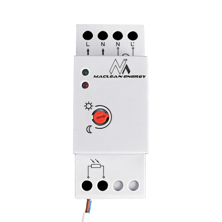 DIN-rail schemerschakelaar met externe sensor Maclean MCE83 220-240V/AC, 50Hz 20A