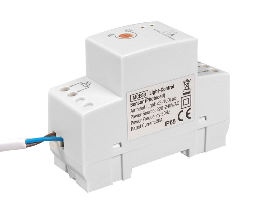 DIN-rail schemerschakelaar met externe sensor Maclean MCE83 220-240V/AC, 50Hz 20A