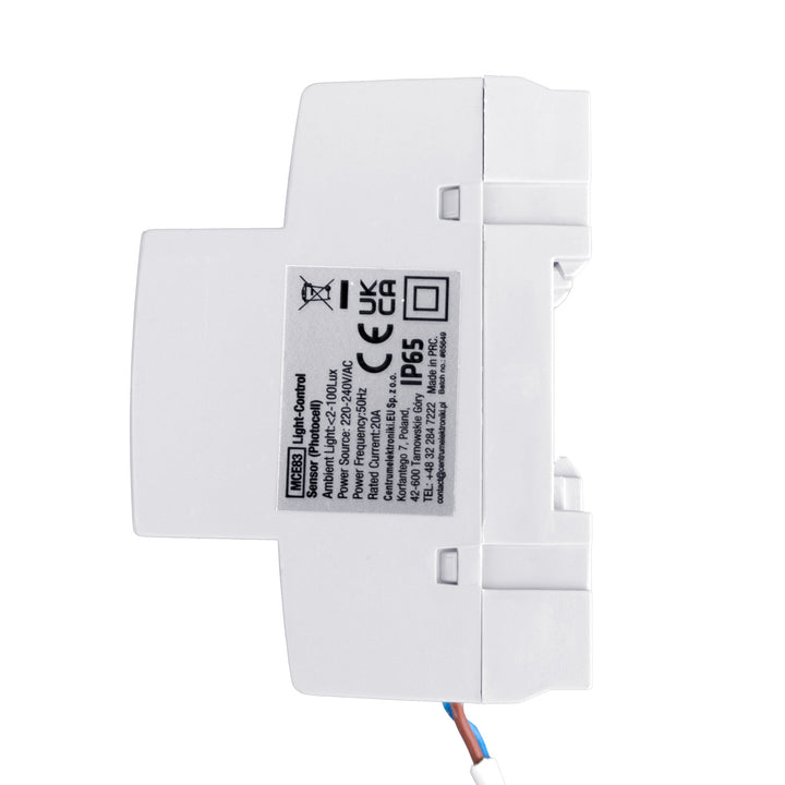 DIN-rail schemerschakelaar met externe sensor Maclean MCE83 220-240V/AC, 50Hz 20A