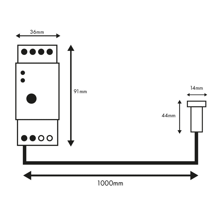 DIN-rail schemerschakelaar met externe sensor Maclean MCE83 220-240V/AC, 50Hz 20A