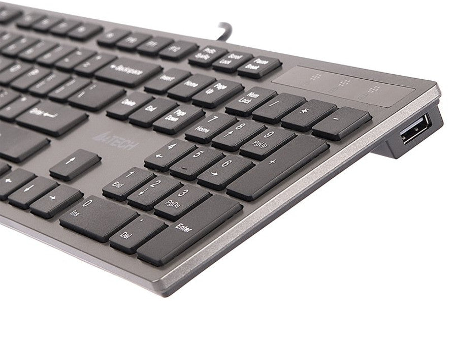 A4-Tech Ultraslank bedraad KV-300H slank USB-hubtoetsenbord