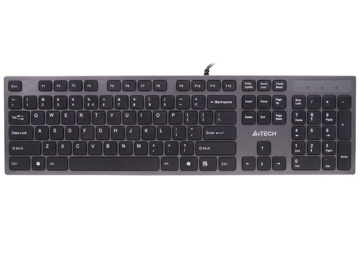 A4-Tech Ultraslank bedraad KV-300H slank USB-hubtoetsenbord
