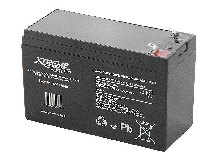 Batterie gel rechargeable 12V 7Ah sans entretien Xtreme