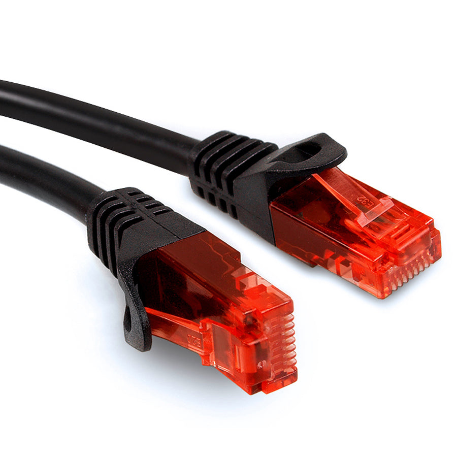 Câble réseau UTP LAN CAT6, terminé par des fiches RJ45, noir - 3 m