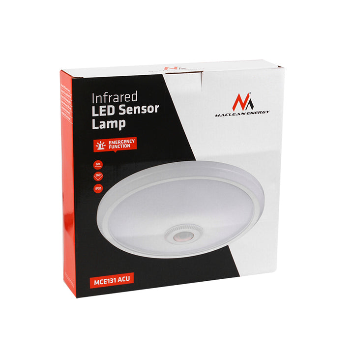 Plafonnier LED 12W avec détecteur de mouvement pir Maclean Energy MCE131