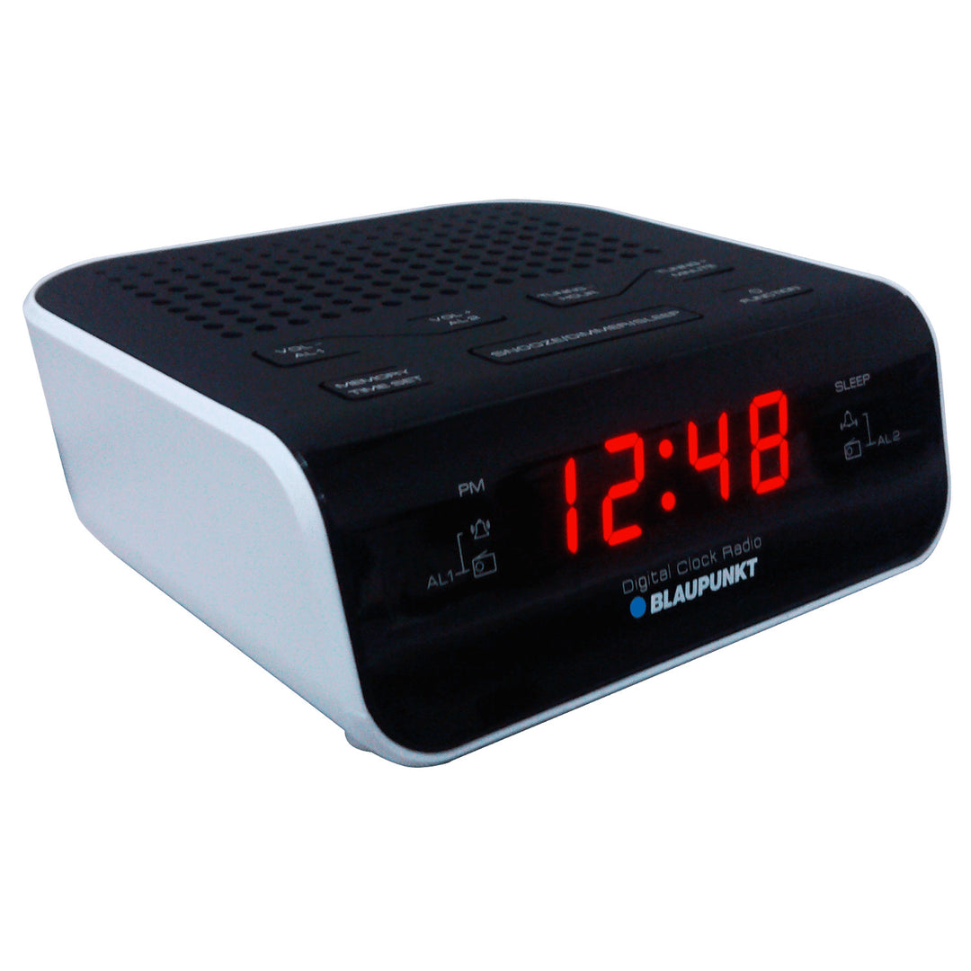 Radio-réveil LCD noir CR5WH Blaupunkt avec alarme et fonction snooze