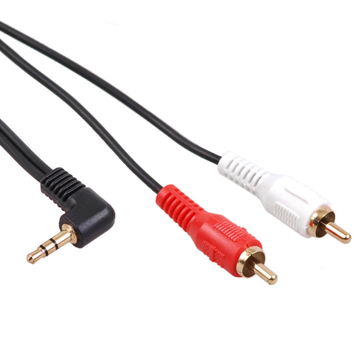 Câble mini jack 3.5mm angulaire 2RCA Maclean MCTV-824