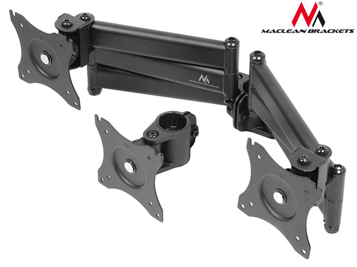 Support de table pour 3 moniteurs 13-27" charge max  8kg par support Maclean MC-691