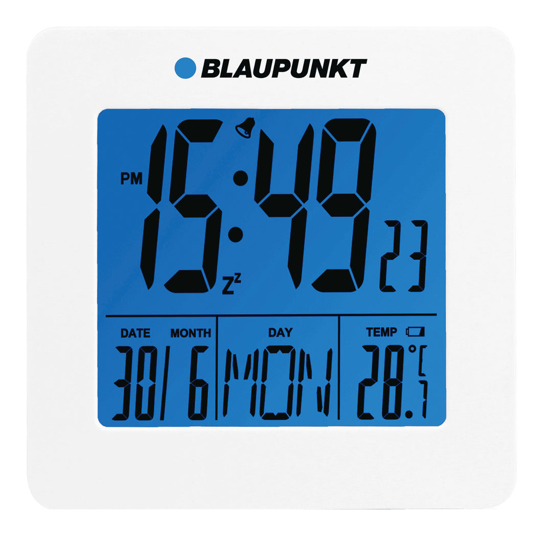 Klok met alarm, temperatuur, datum Blaupunkt CL02WH