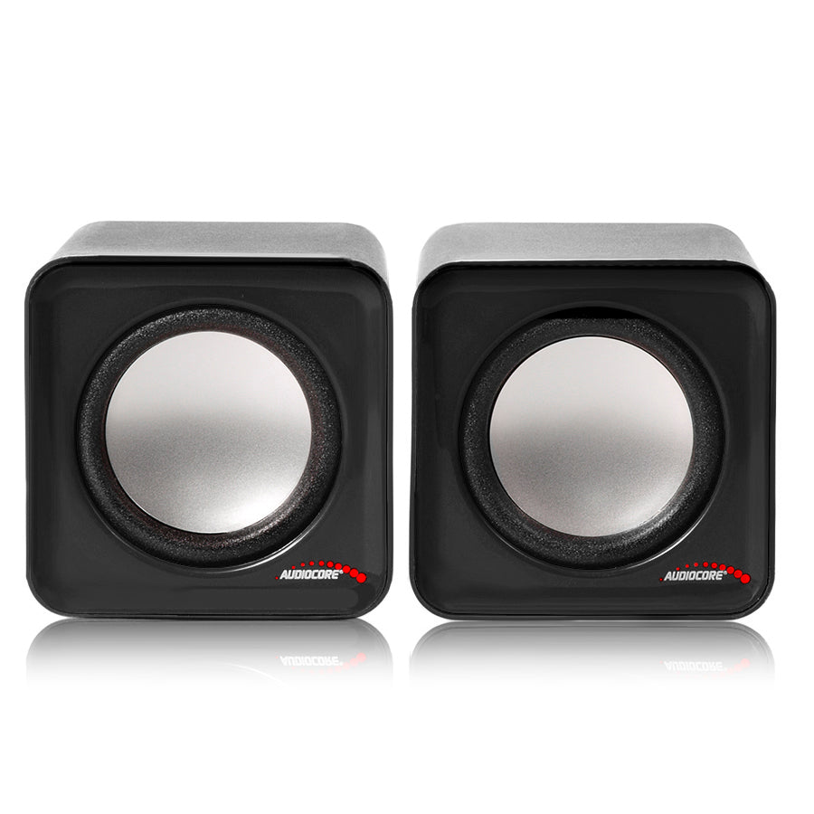 Haut-parleurs d'ordinateur 6W USB Silver&Black Audiocore AC870 B