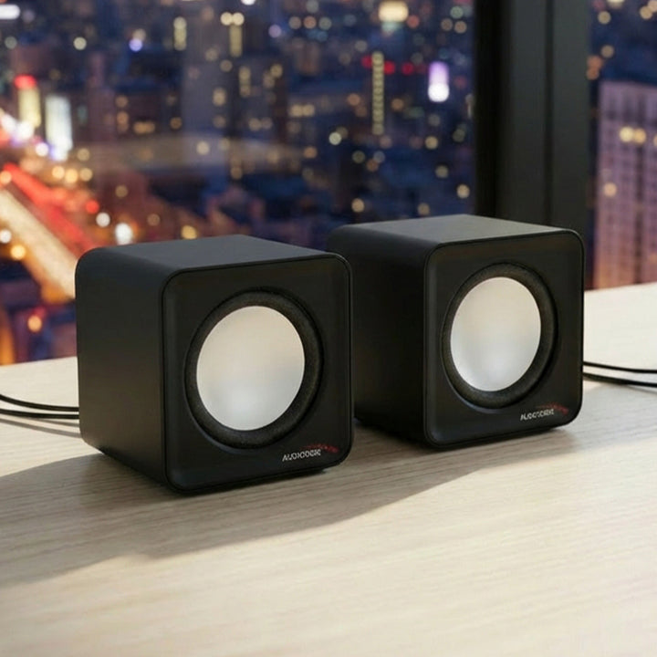 Haut-parleurs d'ordinateur 6W USB Silver&Black Audiocore AC870 B