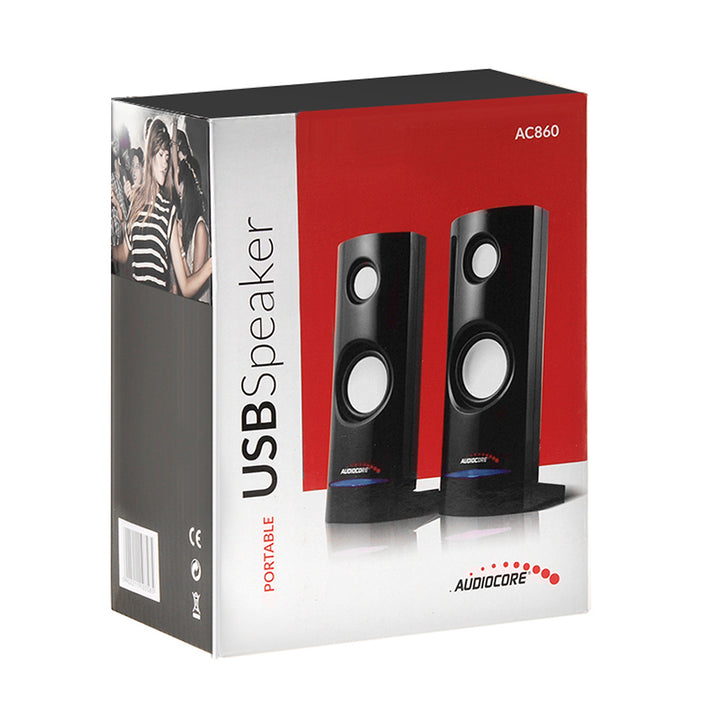 Haut-parleurs pour ordinateur portable USB 2.0 Audiocore AC860