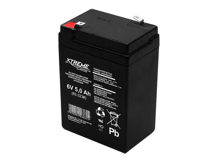 Batterie gel rechargeable 5Ah 6V sans entretien Xtreme