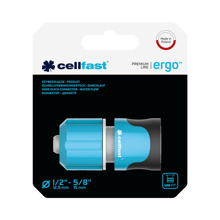 Cellfast Ergo Line 1/2" ABS snelslangaansluiting