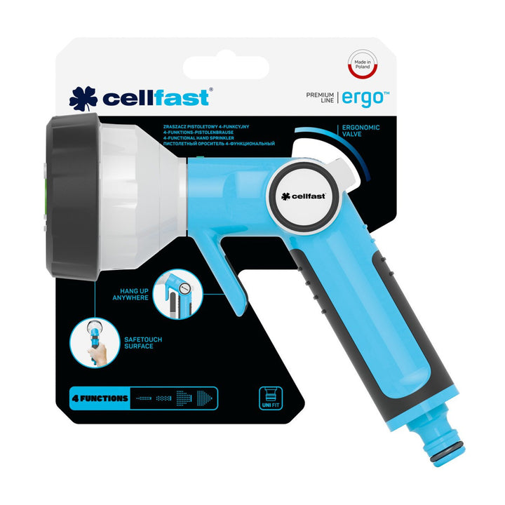Pistolet d'arrosage pulvérisateur Cellfast Ergo Line à 4 fonctions