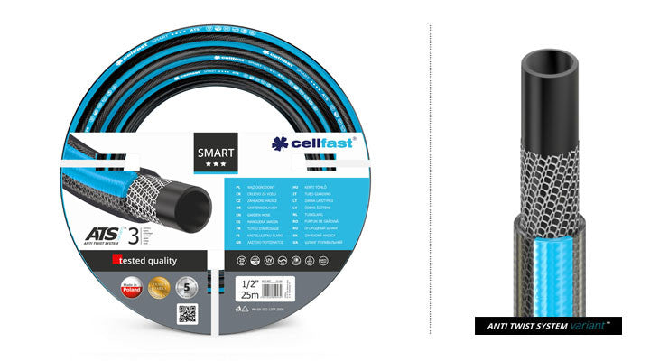 Tuyau d'arrosage 50 mètres 1/2'' de diamètre Cellfast très flexible