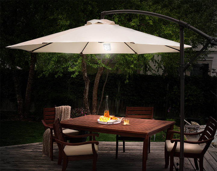 4LED solar schemerlamp onder de parasol Maclean MCE124