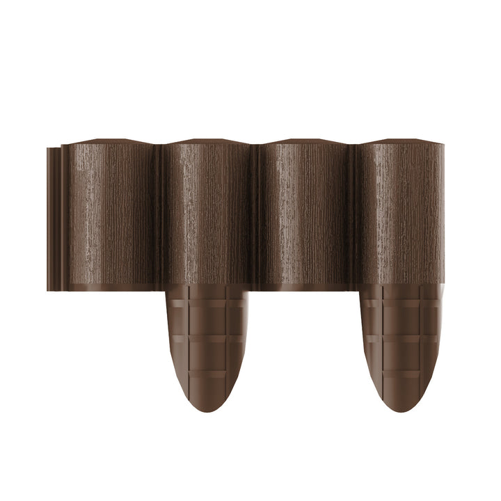 Palissade de jardin 10 pieces - 85 mm x 24 mm Cellfast Eco marron, longueur totale 2,4m