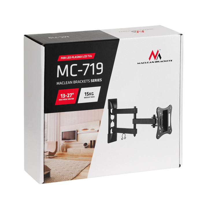 Universele tv-beugel voor wandmontage 13-27" maximale belasting 15 kg Maclean MC-719