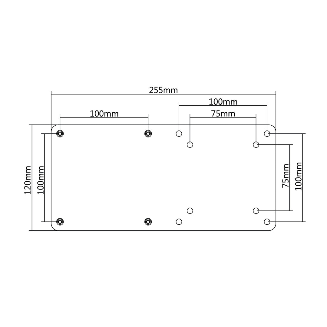 VESA 100x100-adapter voor Maclean MC-721 minicomputers