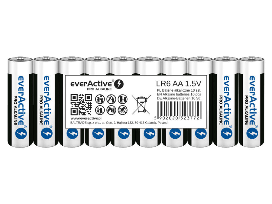 10 ActiveActive Pro LR6/AA-alkalinebatterijen ActiveActive Pro LR6/AA
