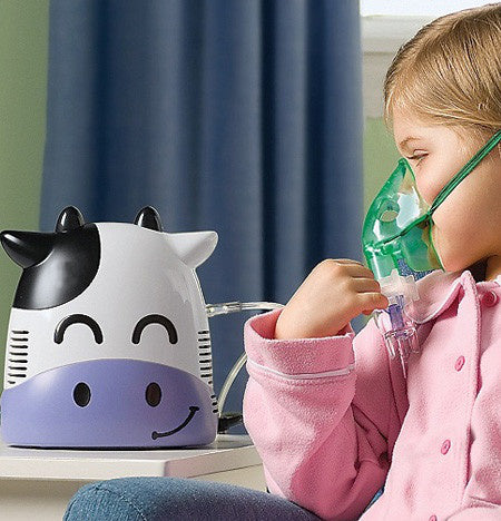 Inhalator voor kinderen met set vernevelaars, maskers, filters Cow Promedix PR-810