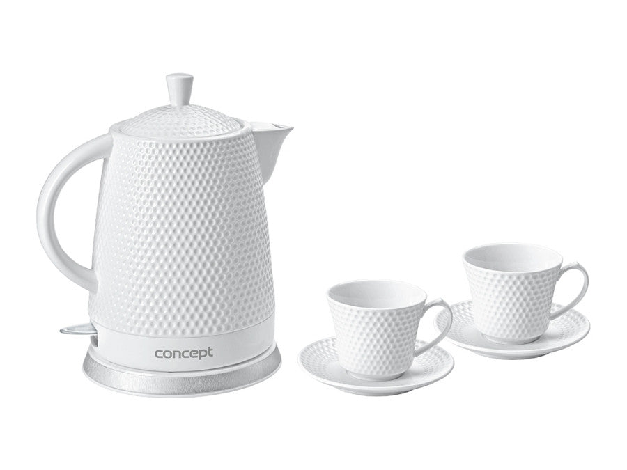 Keramische waterkoker met kopjes Concept RK-0040 1500W
