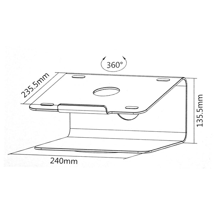 Maclean MC-730 aluminium laptopstandaard